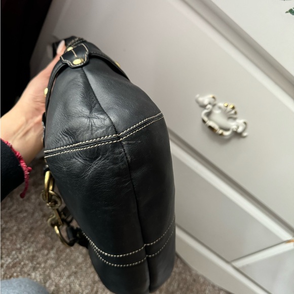 Coach Black Leather Hampton Ergo Shoulder Bag - Picture 10 of 15